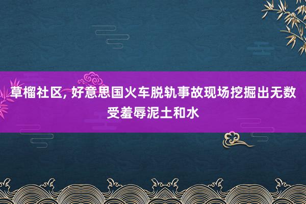草榴社区, 好意思国火车脱轨事故现场挖掘出无数受羞辱泥土和水