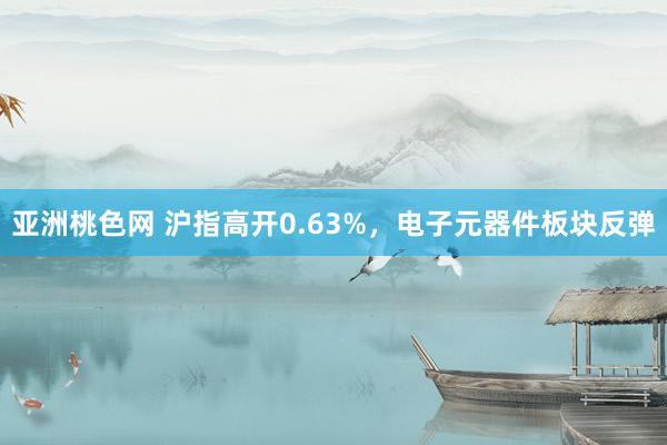 亚洲桃色网 沪指高开0.63%，电子元器件板块反弹
