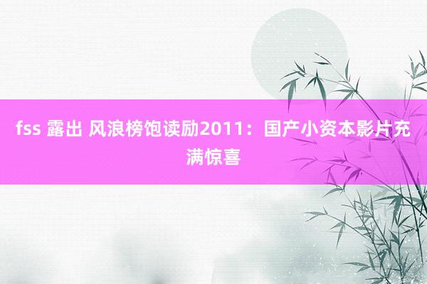 fss 露出 风浪榜饱读励2011:国产小资本影片充满惊喜