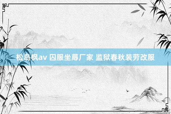 松岛枫av 囚服坐蓐厂家 监狱春秋装劳改服
