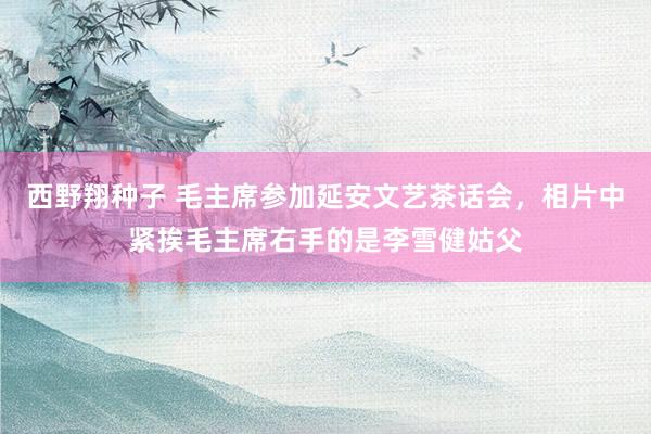 西野翔种子 毛主席参加延安文艺茶话会，相片中紧挨毛主席右手的是李雪健姑父