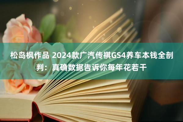 松岛枫作品 2024款广汽传祺GS4养车本钱全剖判：真确数据告诉你每年花若干