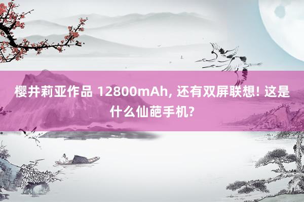 樱井莉亚作品 12800mAh, 还有双屏联想! 这是什么仙葩手机?